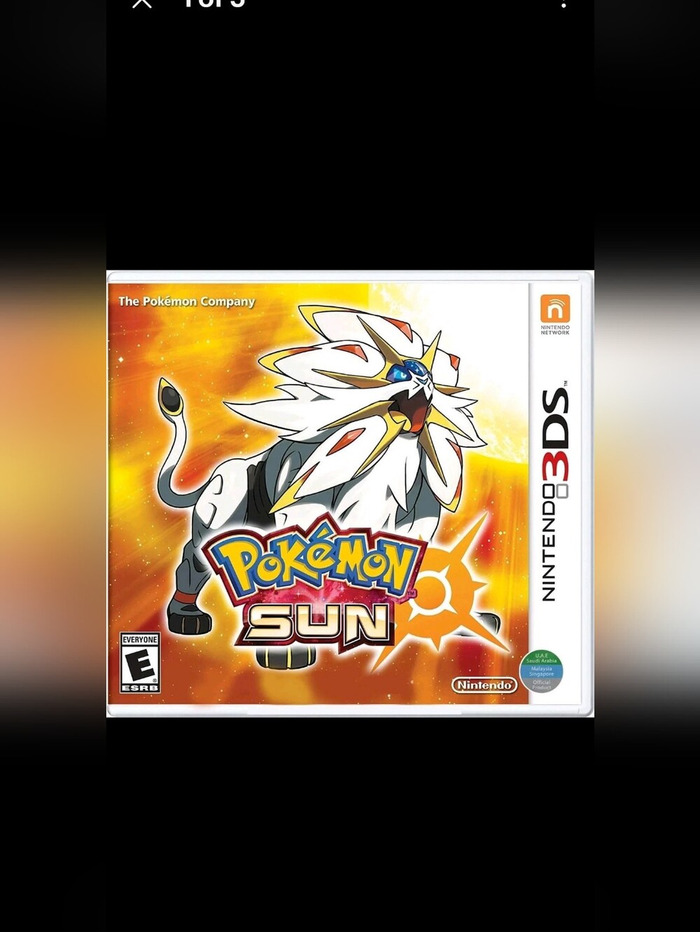 Nintendo Pokémon Sun Nintendo 3DS Game